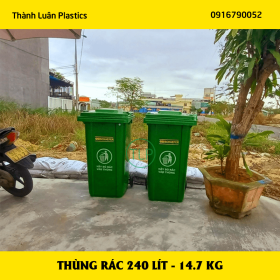 Thùng Rác Nhựa 240 Lít Loại Dày 14.7Kg +-3% - Đặt Hàng: 0916790052