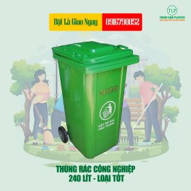 Thùng Rác Nhựa 240 Lít - Loại Dày 13.6Kg +-3%