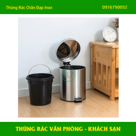 Giải Pháp Văn Phòng Thùng Rác Inox Đạp Chân 20 Lít