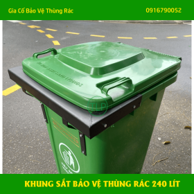 Khung Sắt Bảo Vệ Miệng Thùng Rác 240 Lít