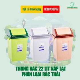 Thùng Rác Nắp Lật 22 Lít - Đặt Hàng 0916790052