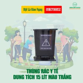 Thùng Rác Y Tế 15 Lít Màu Đen - Hotline 0916790052