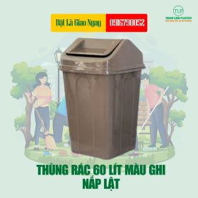 Thùng Rác Nhựa Nắp Lật 60 Lít - Đặt Hàng: 0916790052
